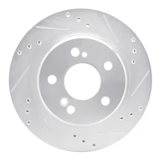 R1 Concepts EDZ-63026R Brake Rotor Drilled and Slotted Silver